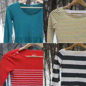 BUNDLE XS Long & 3/4 sleeve t-shirts - 100% Cotton